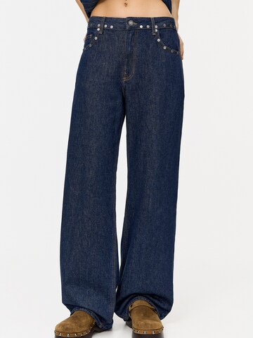 Wide leg Jeans di Pull&Bear in blu: frontale