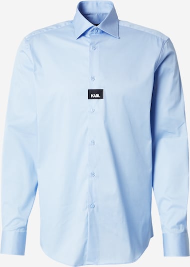 Marškiniai iš Karl Lagerfeld, spalva – šviesiai mėlyna / juoda / balta, Prekių apžvalga