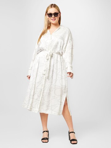 Calvin Klein Curve Shirt Dress in White