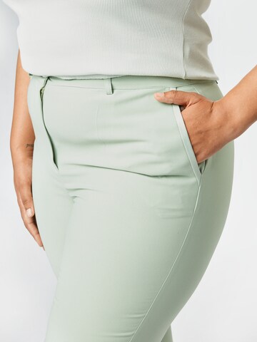 Guido Maria Kretschmer Curvy Regular Trousers with creases 'Maria' in Green