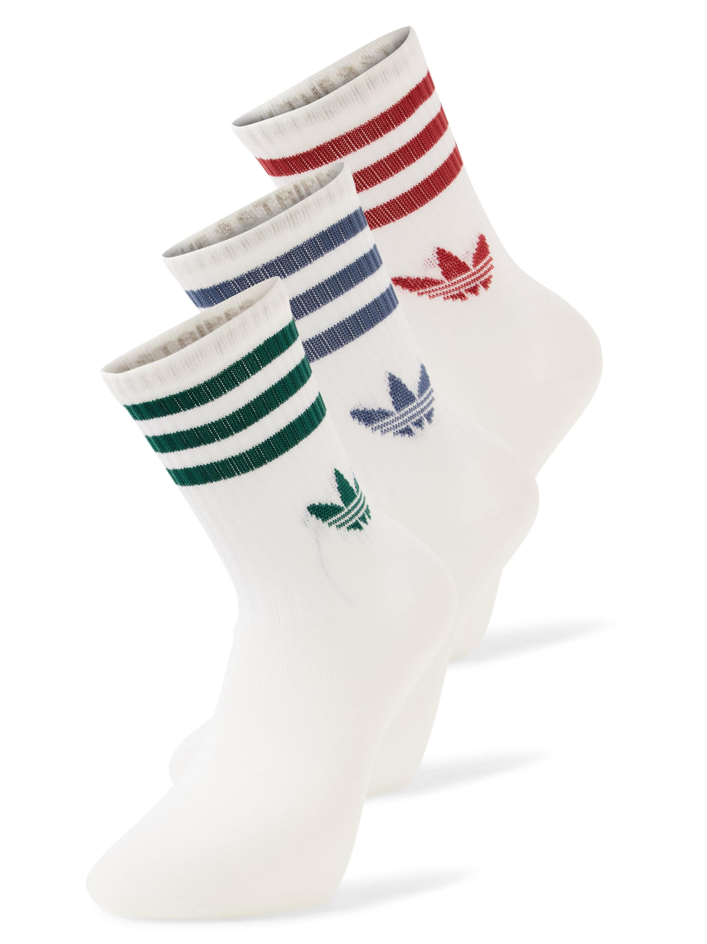 ADIDAS ORIGINALS - Calcetines '3-Stripes Crew 3 Pairs' en blanco: frente