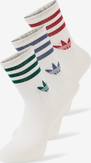 Kojinės iš ADIDAS ORIGINALS, spalva – tamsiai mėlyna / tamsiai žalia / kraujo spalva / balta, Prekių apžvalga