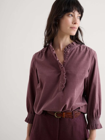 Seasalt Cornwall Bluse ' Feather Star' ' i lilla