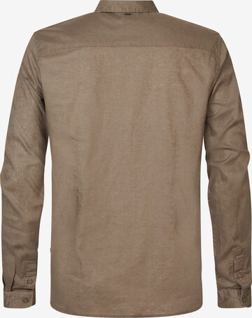 Coupe regular Chemise Petrol Industries en marron