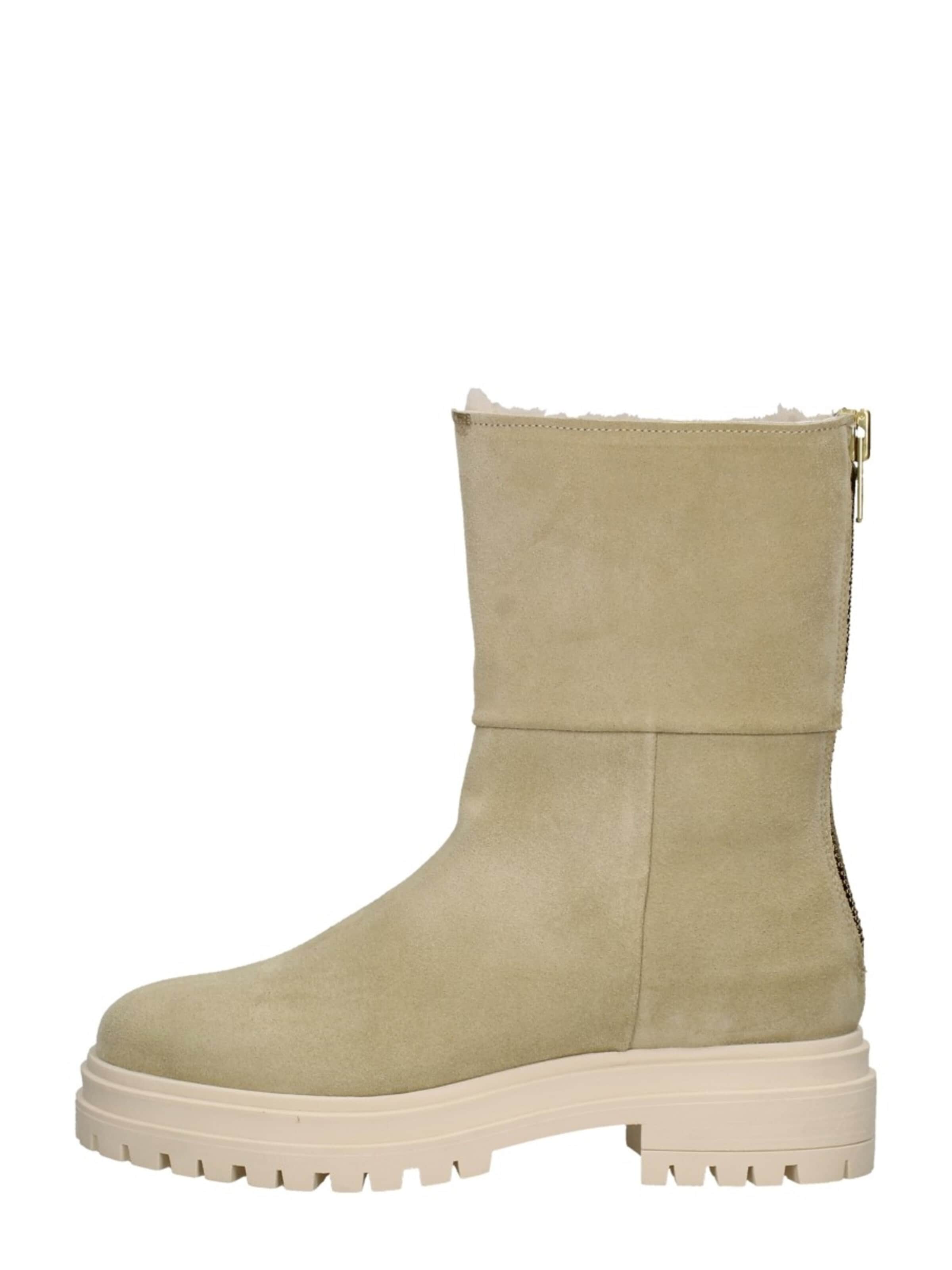 Red-Rag Boots 'Enkellaarsjes Plat' in Beige: front