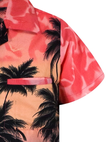 King Kameha Shirt 'Beach Eclectic' in Rot