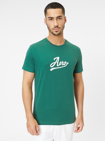 T-Shirt AÉROPOSTALE en vert : devant