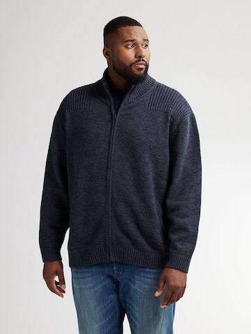 Petrol Industries Knit cardigan in Blue: front