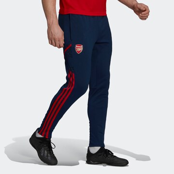 ADIDAS SPORTSWEAR Tapered Workout Pants 'FC Arsenal Condivo 22' in Blue: front