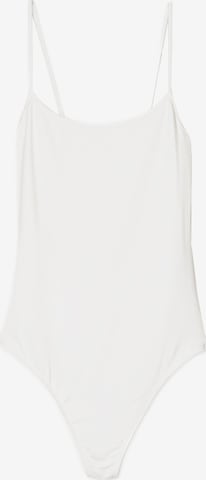 Shirtbody Bershka en beige : devant