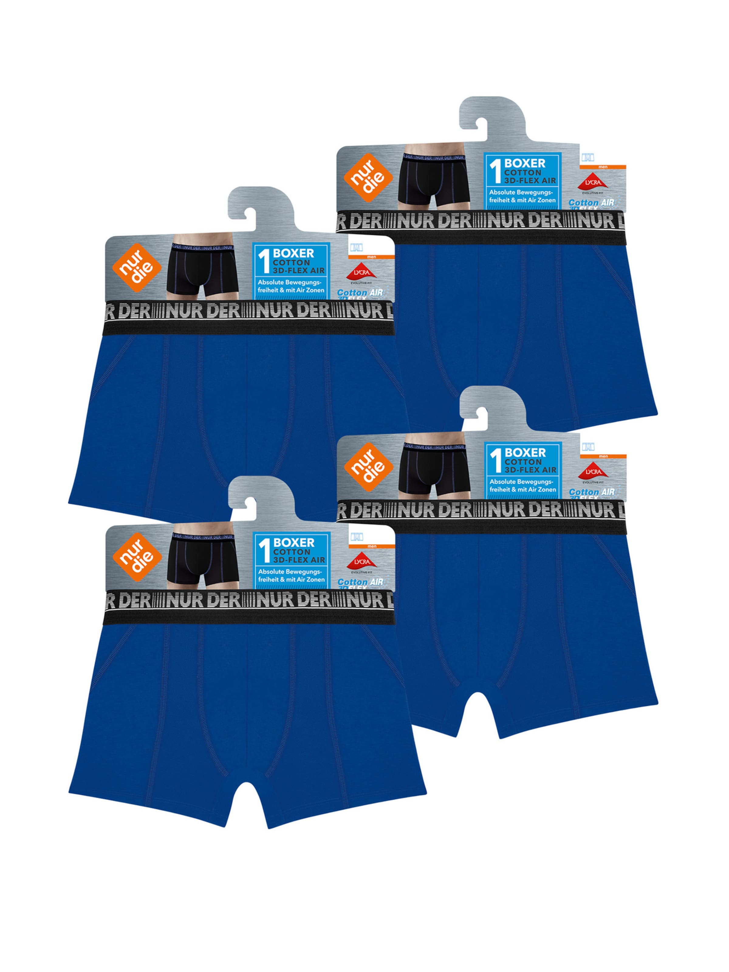 Boxers ' Boxer 3D-Flex Air Retroshorts ' Nur Die en bleu : devant