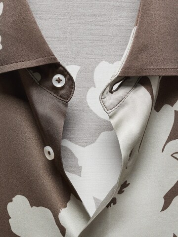 MANGO MAN Regular fit Button Up Shirt 'Mauit' in Brown