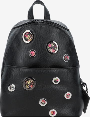 Desigual Backpack 'Pink Liberty' in Black: front