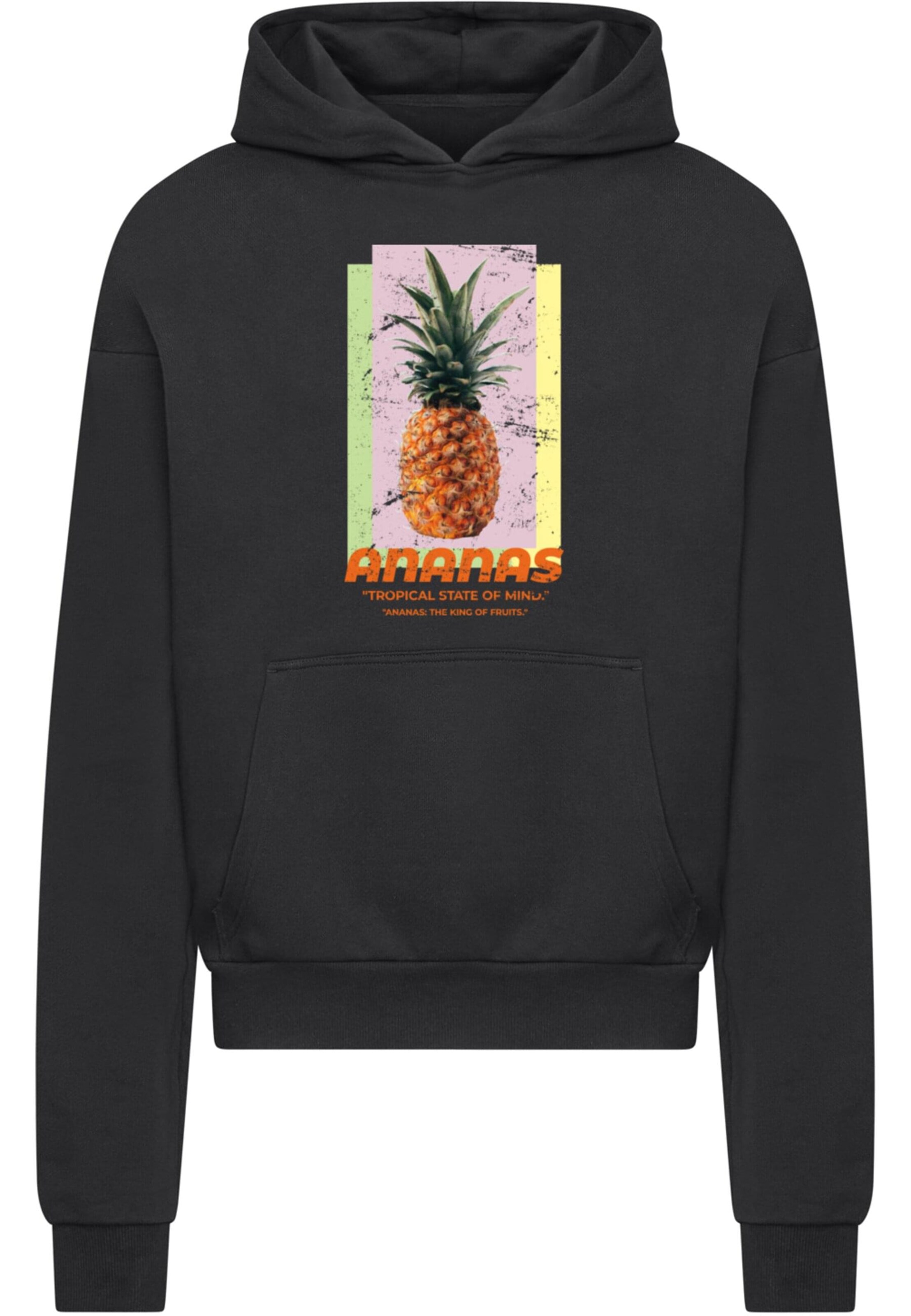 Merchcode Sweatshirt 'Ananas' in Black: front