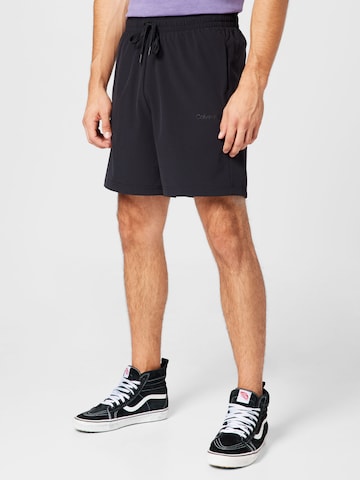 Regular Pantalon de sport Calvin Klein Sport en noir : devant