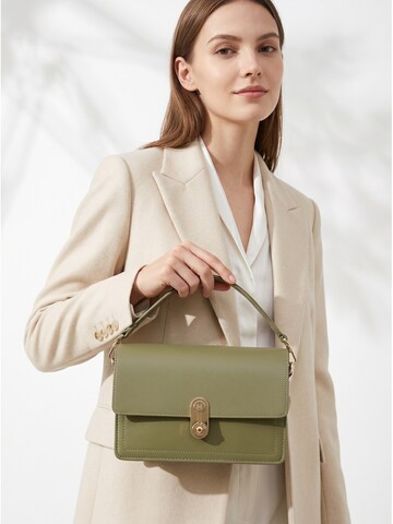 Borsa a spalla 'Borsa a Spalla Carol Miniflap Bruno Magli Eco-Pelle Twist Lock' di Bruno Magli in grigio