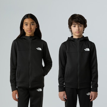 THE NORTH FACE Athletic Zip-Up Hoodie in Black: front
