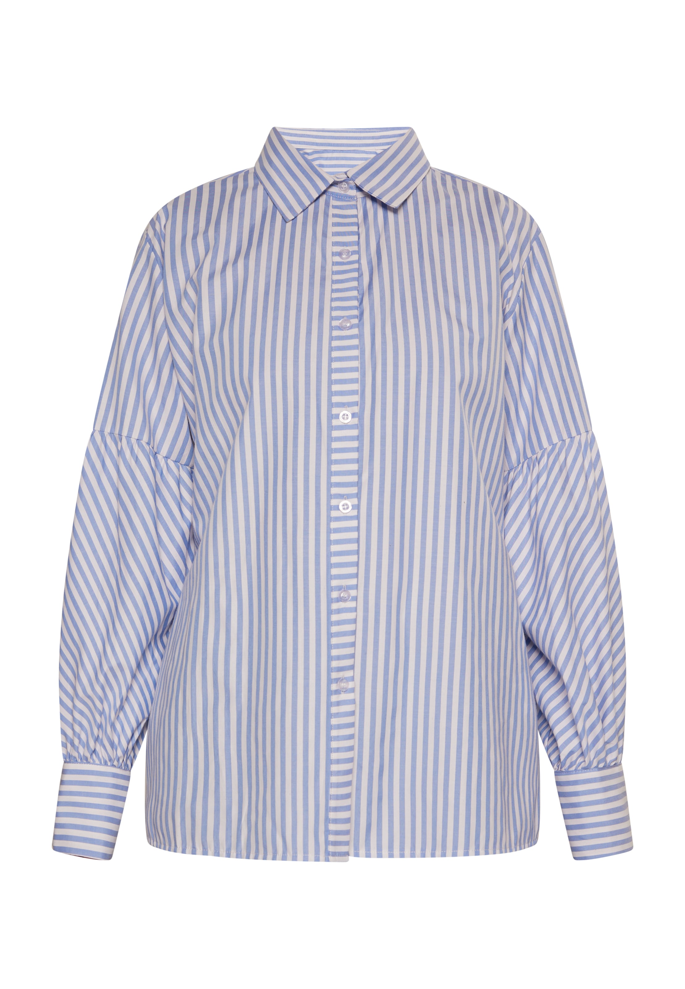 Bluză de la DreiMaster Vintage pe albastru: față