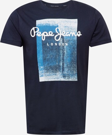 T-Shirt 'SAWYER' Pepe Jeans en bleu : devant