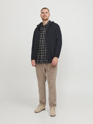 Jack & Jones Plus Sweatjacka 'Bradley' i svart