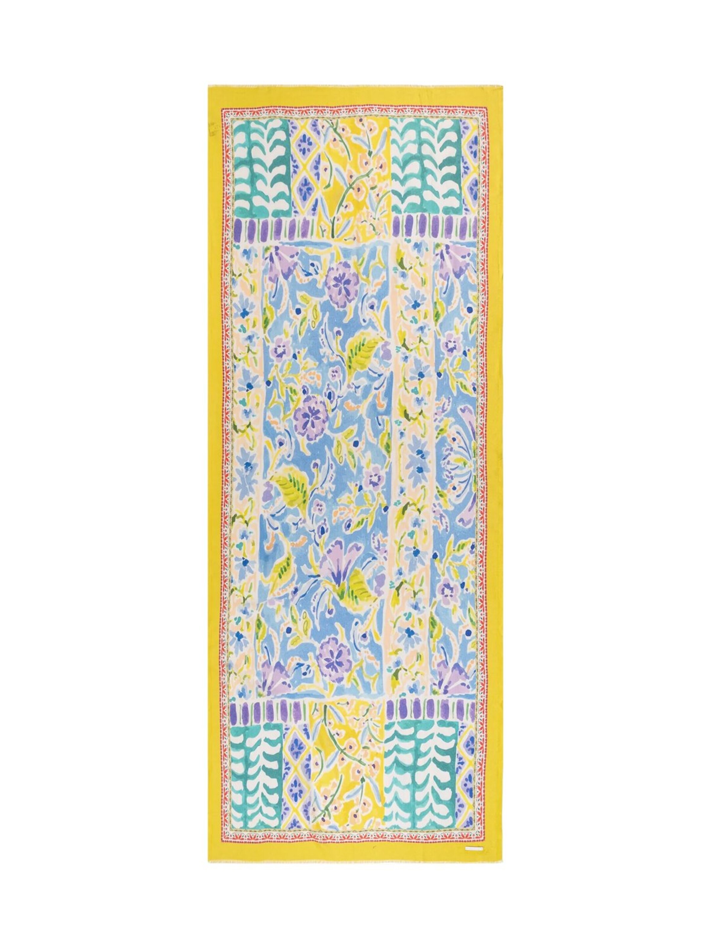 SILK & CASHMERE Schal in Blau: Vorderseite