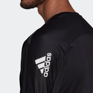 ADIDAS SPORTSWEAR Performance Shirt 'Workout Pu-Coated' in Black