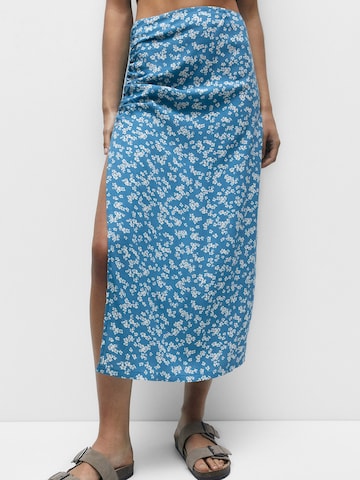 Pull&Bear Rok in Blauw: voorkant