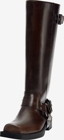 Pull&Bear Boots in Brown: front