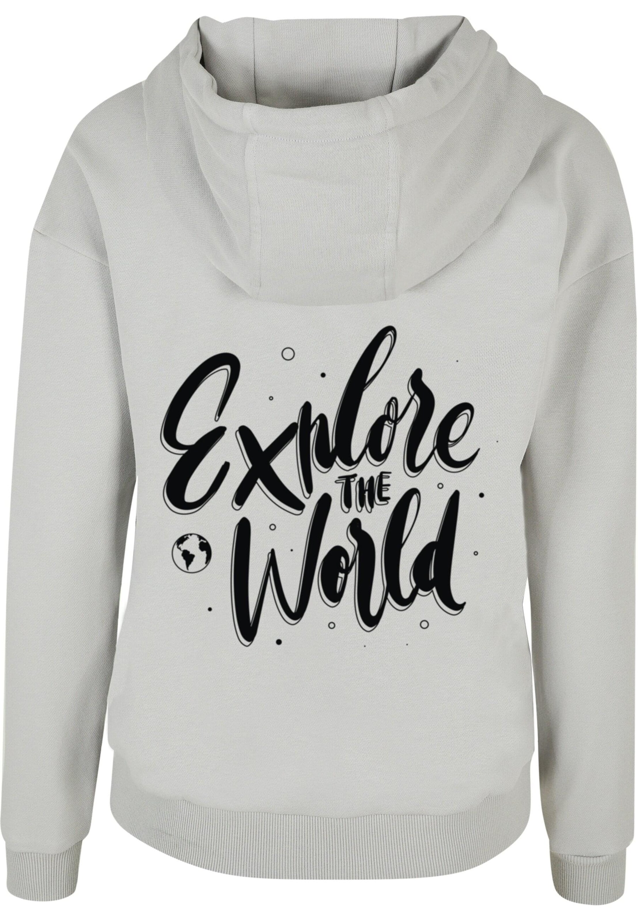 Sweat-shirt 'Explore The World Everyday' Merchcode en gris