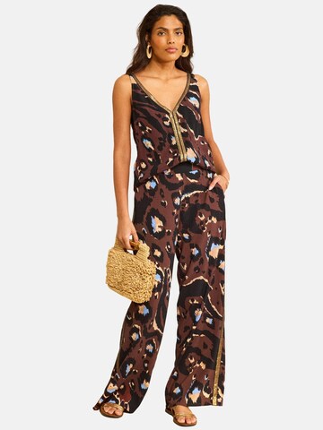 love & roses Jumpsuit in Brown: front