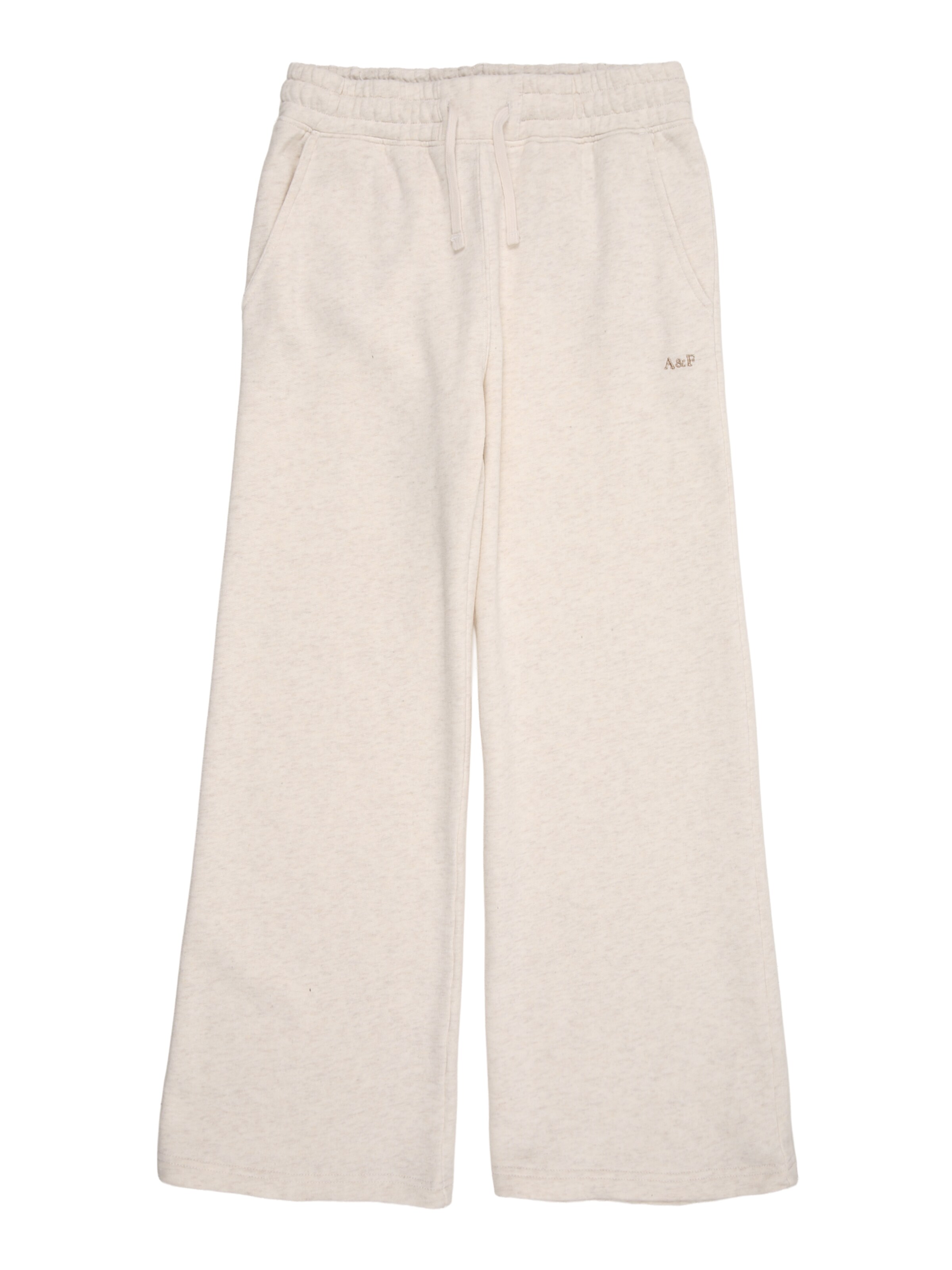 Abercrombie & Fitch Wide leg Παντελόνι 'ESSENTIAL' σε γκρι: μπροστά