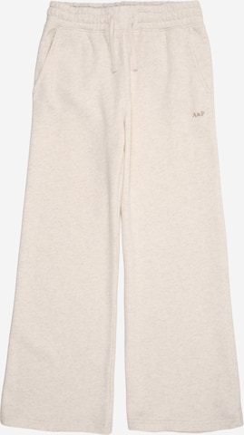 Wide Leg Pantalon 'ESSENTIAL' Abercrombie & Fitch en gris : devant