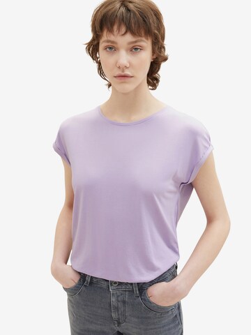 T-shirt TOM TAILOR DENIM en violet : devant