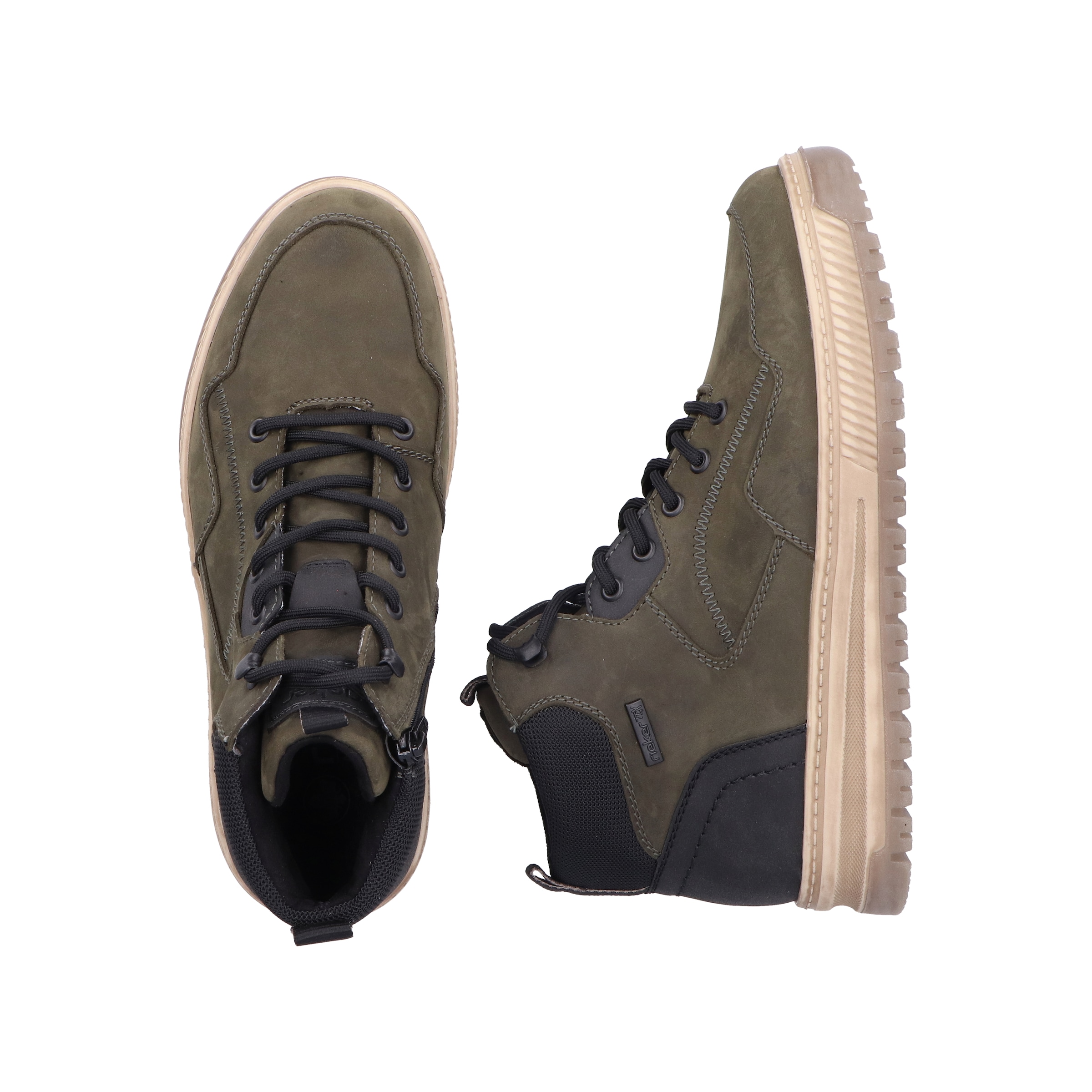 Bottes à lacets Rieker en vert