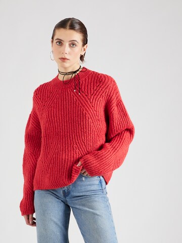 Pullover 'OBINA' di PIECES in rosso: frontale