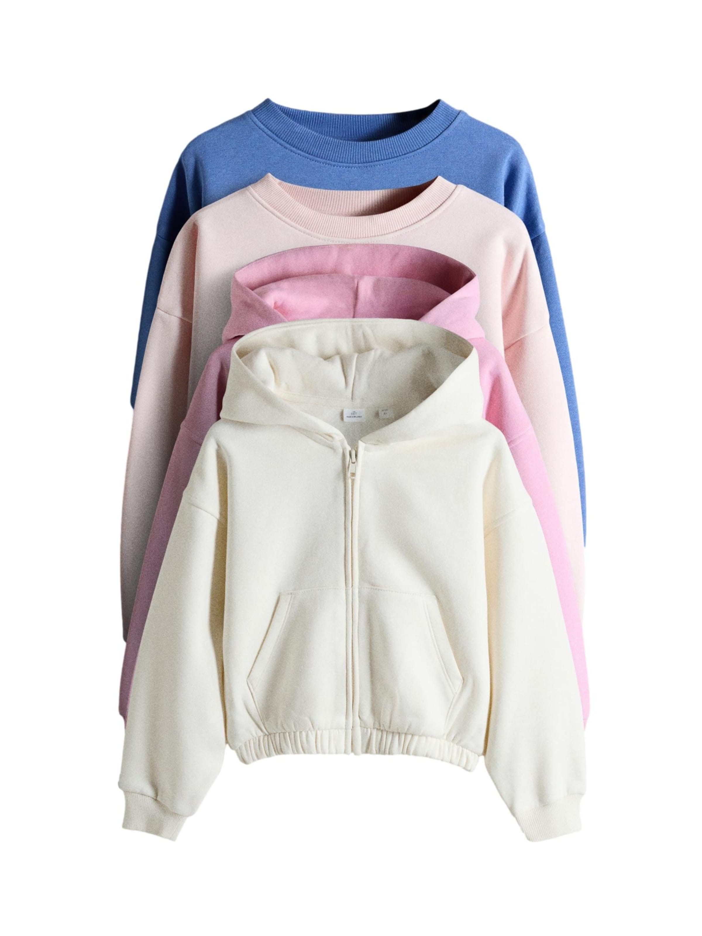 The Set Sweatjacke in Mischfarben: Vorderseite