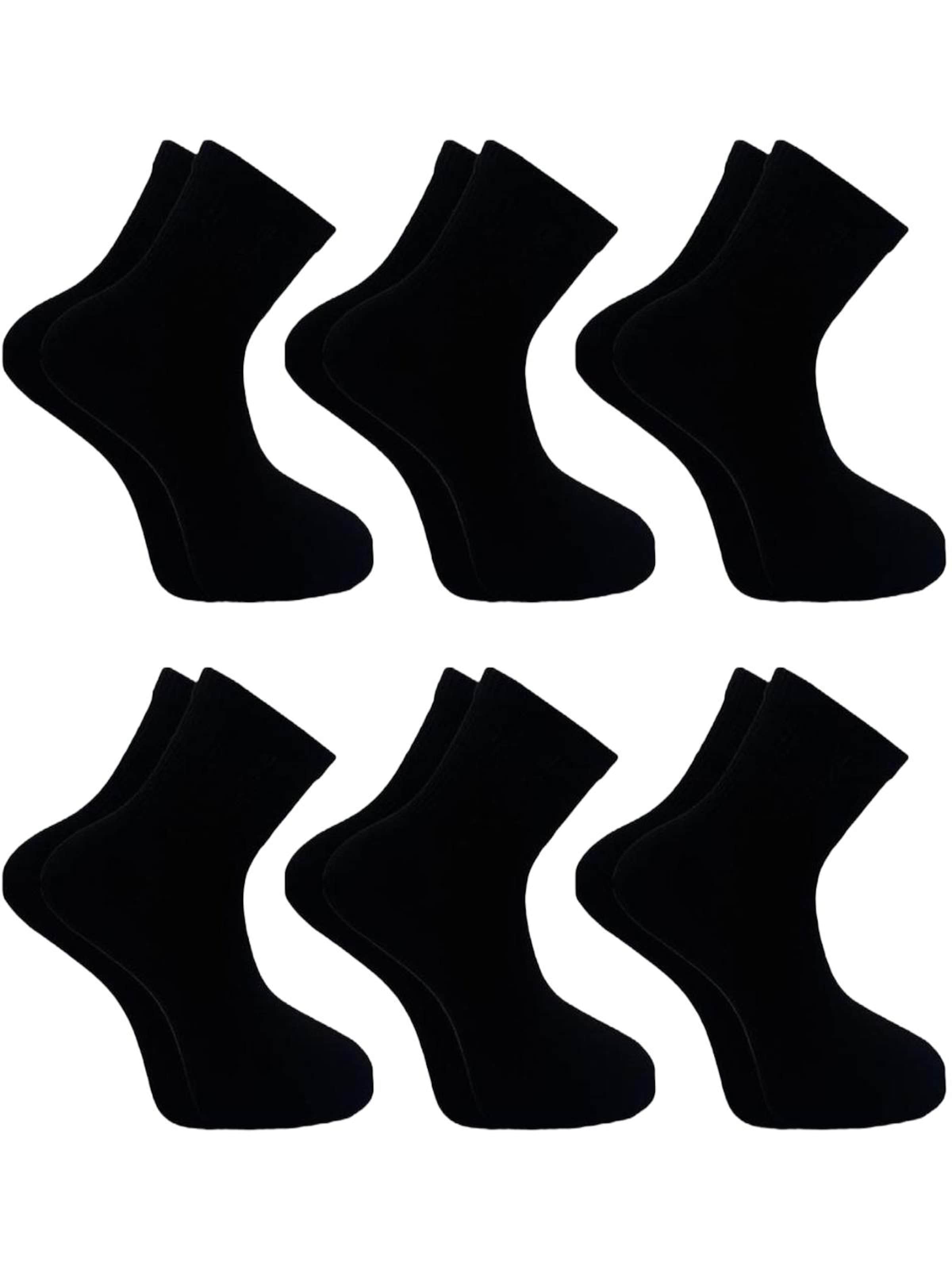 El Sueno - Calcetines 'Quarter Sportsocken' en negro: frente