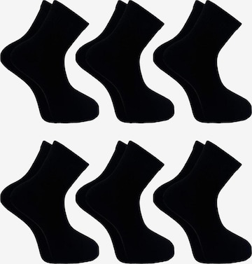 El Sueno - Calcetines 'Quarter Sportsocken' en negro: frente