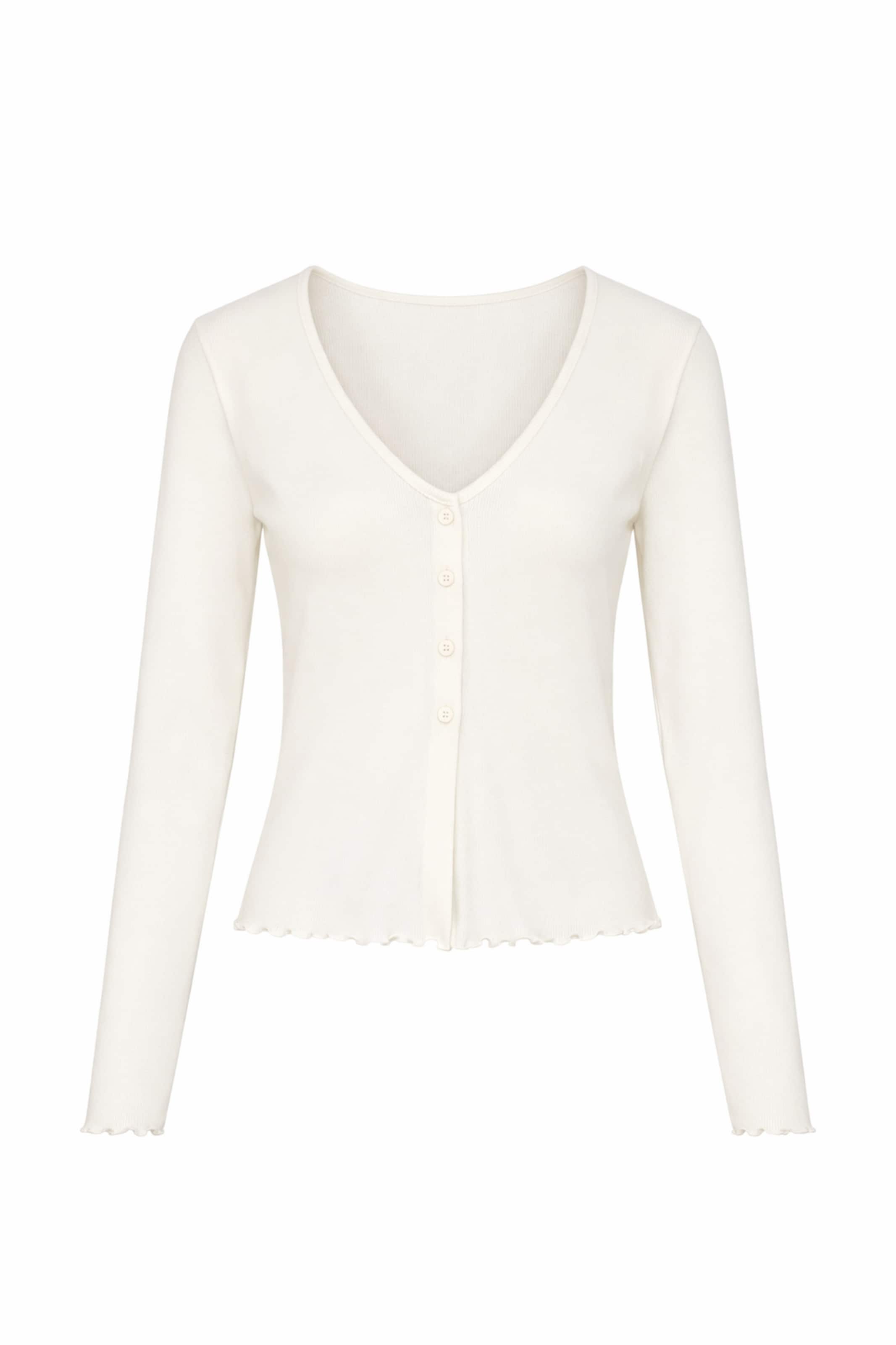 BRAVE SOUL Gebreid vest in Wit: voorkant