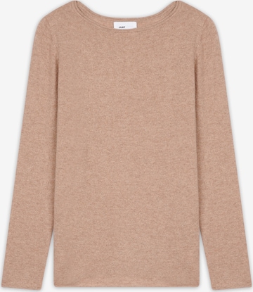 smėlio JUST CASHMERE Megztinis 'Grace': priekis