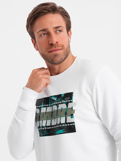 Ombre Sweatshirt in Aqua / Black / White, Item view