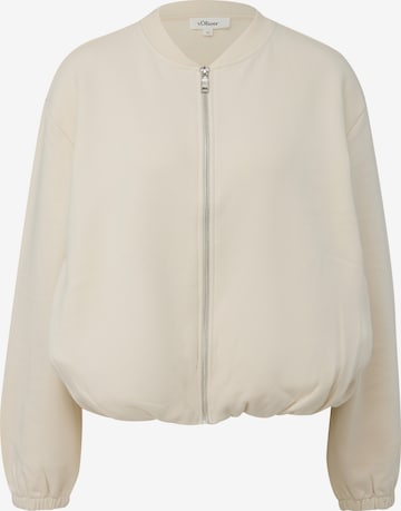 Veste de survêtement s.Oliver en beige : devant