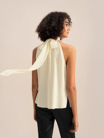 Lilysilk Bluse 'Seidengeorgette Top mit Neckholder'‌‌‌‌‌‌ in Weiß