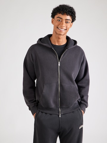 Abercrombie & Fitch Bluza rozpinana 'ESSENTIAL' w kolorze czarny: przód