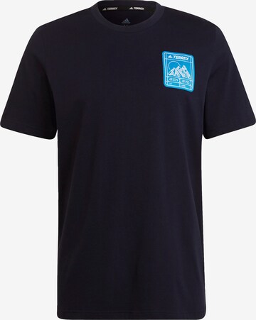 T-Shirt fonctionnel ADIDAS TERREX en bleu : devant