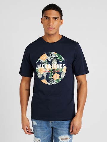 T-Shirt 'CHILL' JACK & JONES en bleu : devant