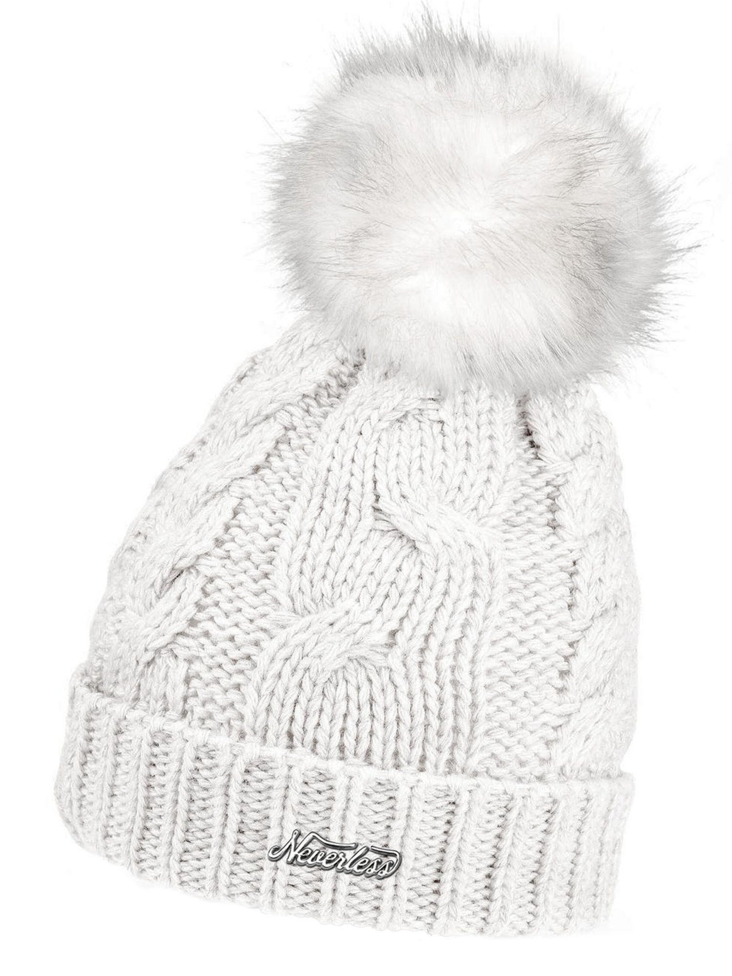 Neverless Beanie 'Model 36943' in White: front