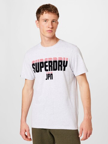 pelēks Superdry T-Krekls: no priekšpuses