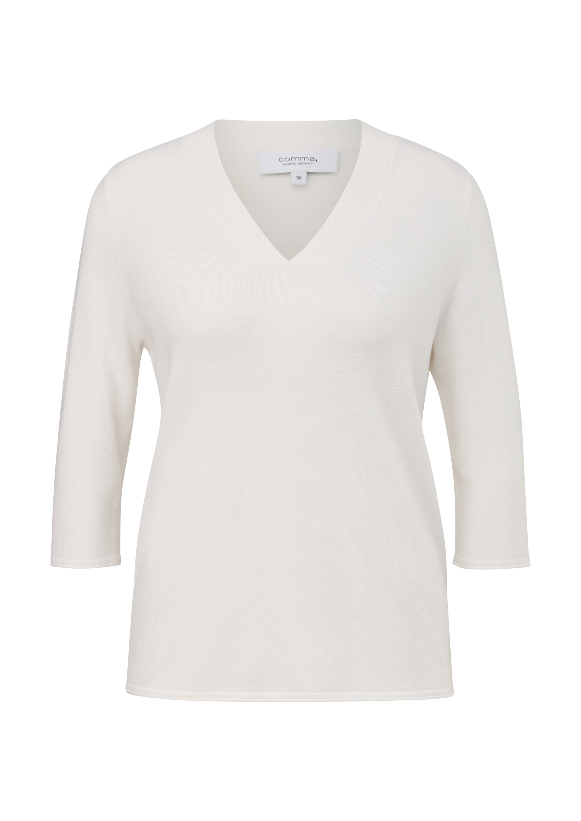 comma casual identity Pullover in Weiß: Vorderseite
