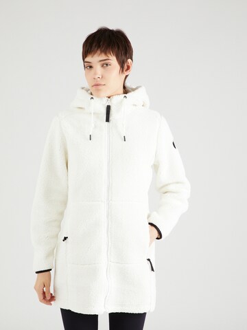 ICEPEAK - Chaqueta polar funcional 'AGRA' en blanco: frente